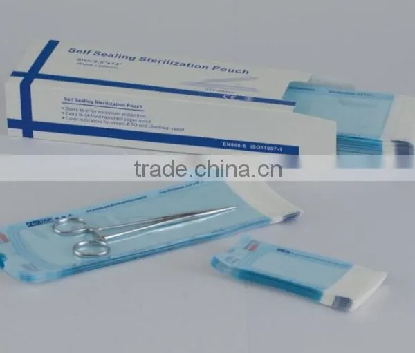 Medical Sterilization Flat Reel Pouch/Self Seal Sterilization Pouches CE & ISO