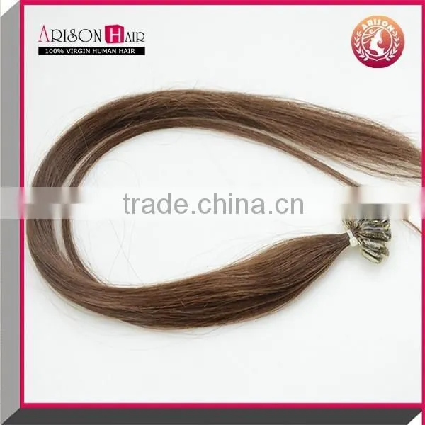 Arisonhair Wholesale Cheap Hair Extensions Keratin Tipped Fusion Nail Tip Brazilian Human Hair Extension Top Grade photo-4