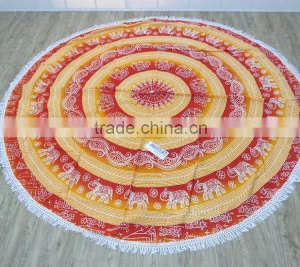 Summer Large Printed Round Beach Towels photo-5
