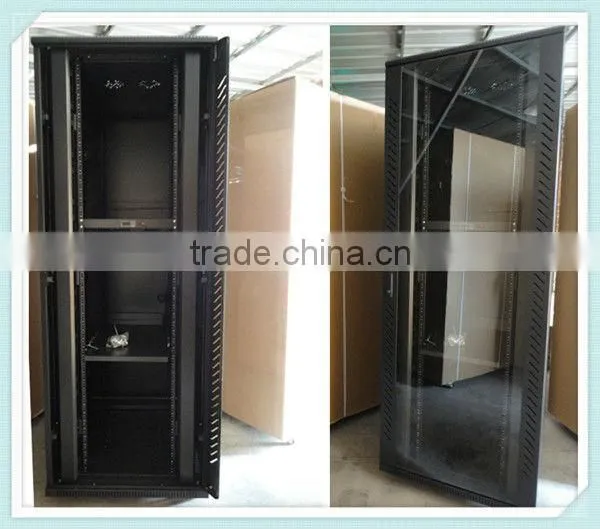 19" 800*1000*42-47U Server Rack With Tempered Glass Front Door