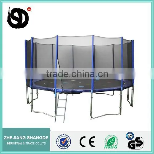 16ft Biggest Indoor Industrial Trampolines Bungee Jumping Harness With Enclosure photo-5