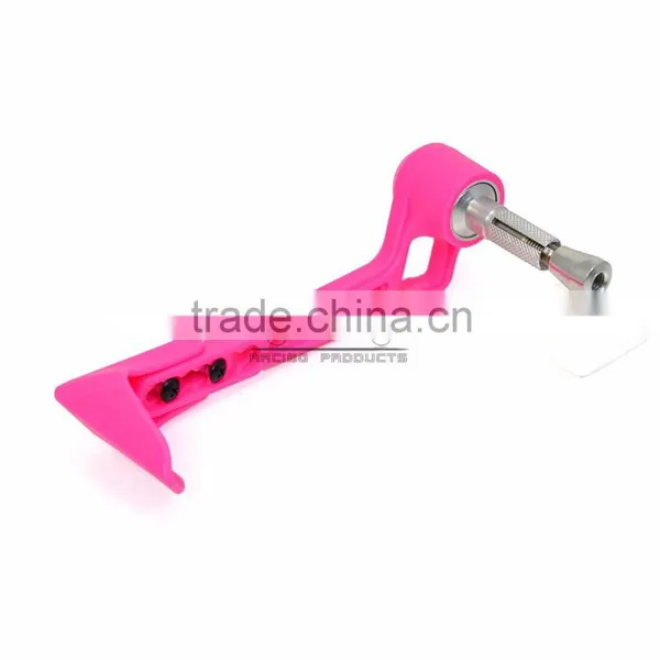 BJ-LG-004 Chinese Motorcycle Parts Pink Bent Style Adjustable Plastic Lever Guard photo-2