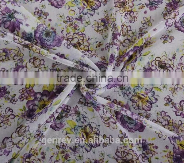 Printed Fabric Digital Fabric Printing on Fabric Polyester Chiffon Chiffon Print Factory Direct Sale photo-2