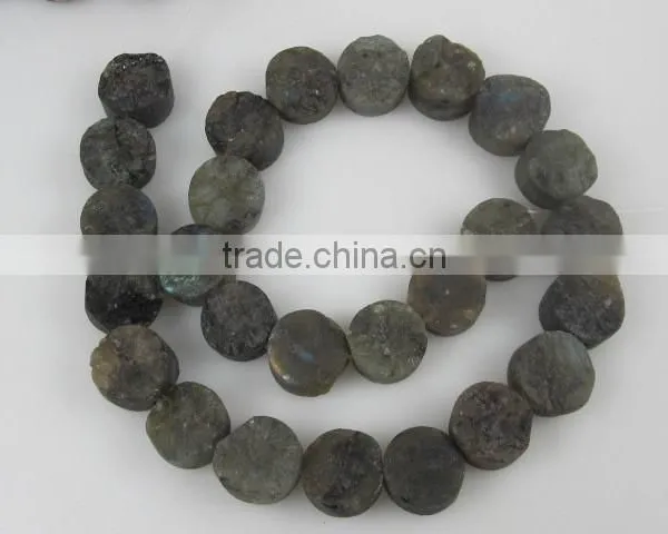 Labradorite Rough Coins 25mm Rough Gemstone for Jewelry Making