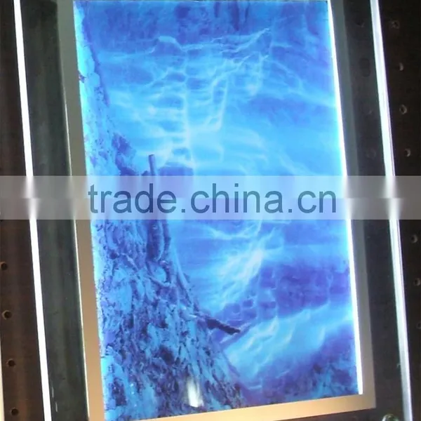 New Edgelight Super Slim Wall Mounted Screw Crystal Led Panel Light Box and Picture Display Billboard photo-2