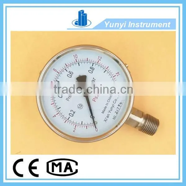 SS316 Double Scale Pressure Gauge kg and Psi photo-5