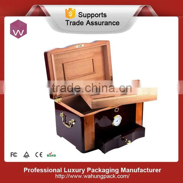 Handmade High Glossy Wood Cigar Box With Humidor(WH-3754-3-ML)