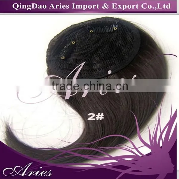 Uk Market Clip in False Bangs Neat Fringe Hair Extensions Human Synthetic Style photo-3