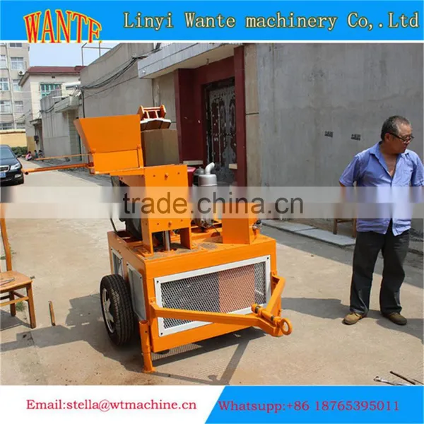 WT1-20 Mobile Diesel Engine Block Making Machine Manual Interlocking Brick Machine Price photo-2