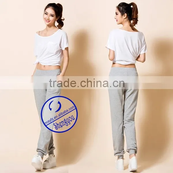 Wholesale Women Plain Sweat Pants With Pocket photo-2