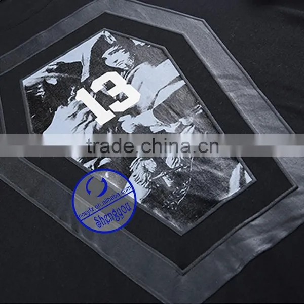 Wholesale Printed Cotton Custom Mens T-shirt With Side Zip photo-6