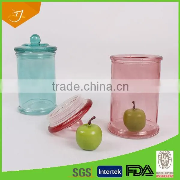 Cylinder Clear Glass Candy Jar,Glass Storage With Glass Lid , Cylinder Clear Glass Candy Jar photo-5