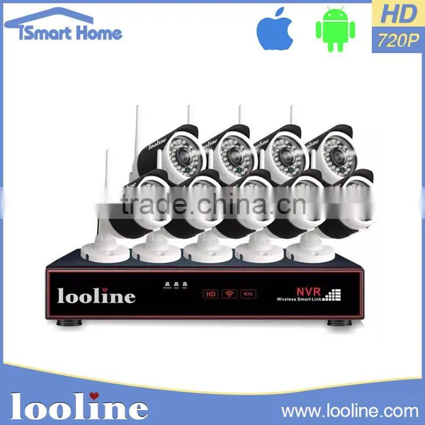 Looline 720P MegaPixel CCTV Camera 9CH NVR In CCTV DVR Support HDMI