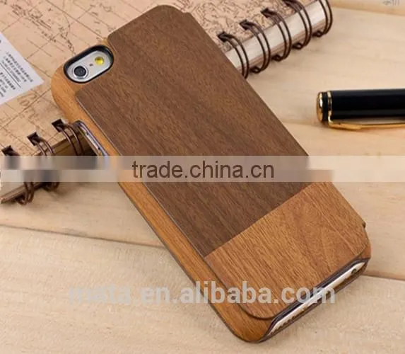 Wood Texture Design PU Leather Case With Card Slot For Iphone 6 photo-3