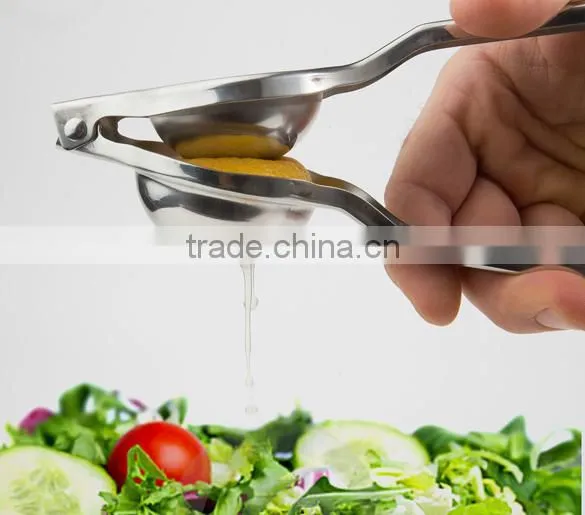 Home Kitchen Bit Lemon Squeezer Machine Stainless Steel Citrus Juicer Hand Polishing Lemon Clip
