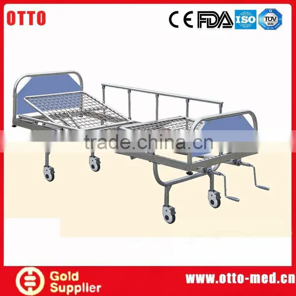 2 crank manual hospital bed