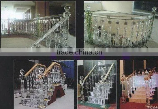 New Construction Material Crystal Stair Pillar