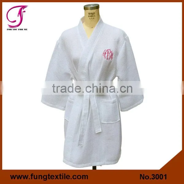 3003 Customized OEM Wedding Kimono Waffle Weaven Bath Robe photo-5