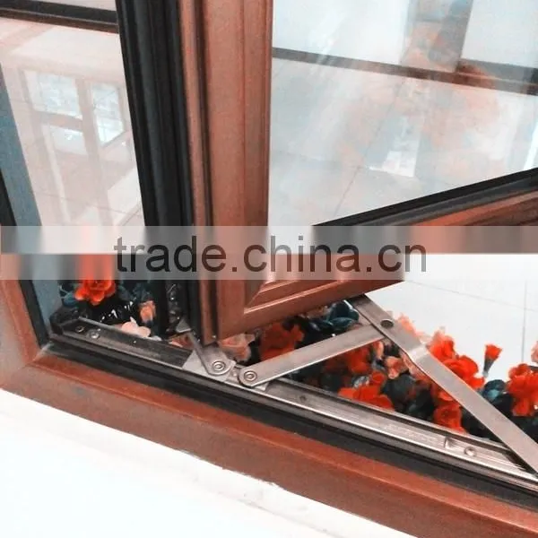 Italian Style Wood Aluminum Composite Arched With Grill Outward Opening Window photo-3