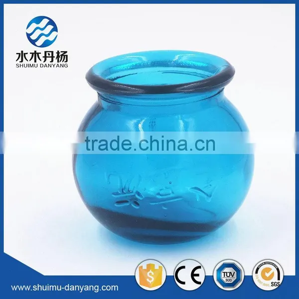 High Quality Blue Cupping Glass Jar