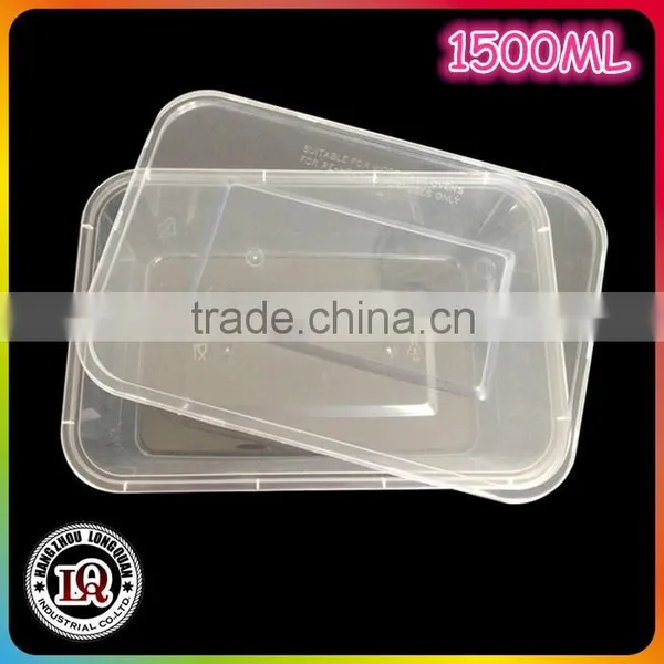 1500ML PP Plastic Injection Molded Square Take Out Box