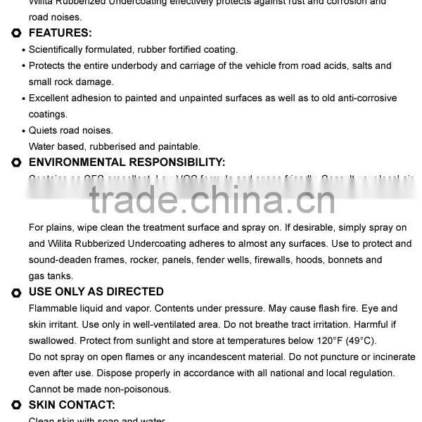 WILITA 600 ml Automotive Anti Corrosion and Rubberized Spray photo-3