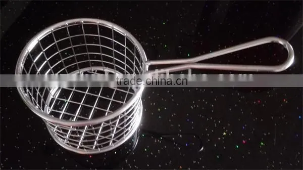 Mini Round Stainless Steel Fryer Basket