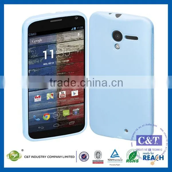 C&T Matte Back Black Flexible TPU Case for Moto X photo-4