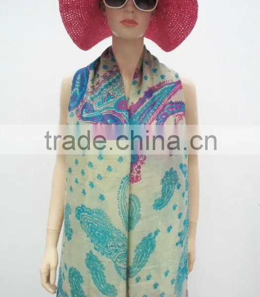 2014 Hot Sale Fashion Large Size Pareo Green Pareo Polyester Voile Beach Pareo photo-3