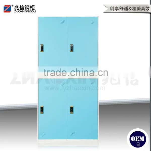 2-tier Metal Steel Locker kd Structure Clothes Wardrobe Digital Lock Closet Locker With 4 Doors