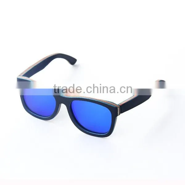 Polarized Recycle Bamboo Wood Sunglasses Skateboard Sunglasses photo-4