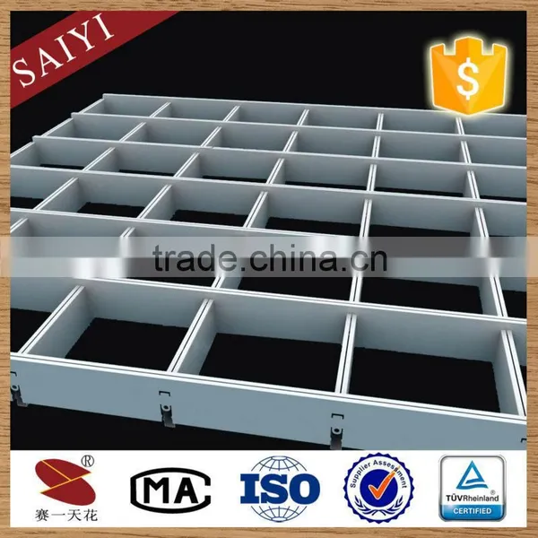 80mm*80mm Cell Size 50mm*50mm Mall Metal Decoration of Grille Ceiling Tiles photo-6