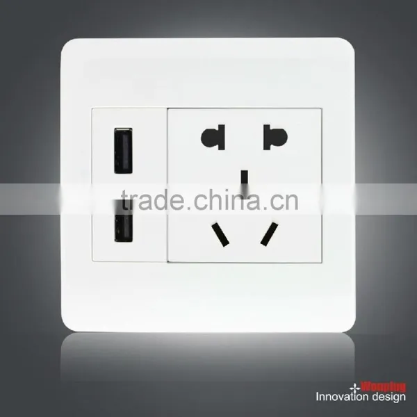 Dual AC 100V-250V AU Wall Socket 2 USB Port DC 5V 2.1A Mains Power Wall Outlet photo-2