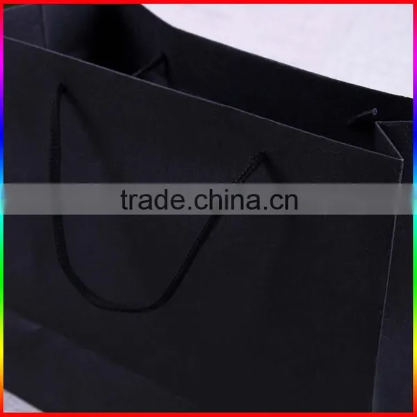 Custom Made Free Design Popular Black Kraft Paper Carry Bag With Logo Printing photo-3