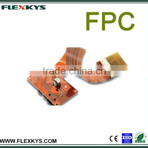 Single Layer Yellow Soldermask FPC Copper Flexible Printed Circuit Membrane Switches With 0.5mm Board Thickness photo-5