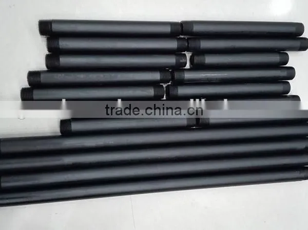 1/2 3/4 1 Inch Threaded Black and Galvanized Pipe Fitting Nipple photo-4