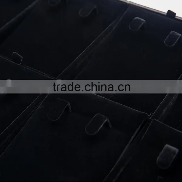 Chinese Factories Wholesale Custom Luxury Leather Eight Earrings Box, Black Beautiful Display Box photo-3