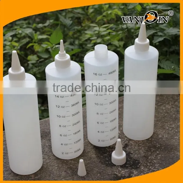16 oz HDPE Oil Honey Squeeze Bottle With Tip Top photo-2