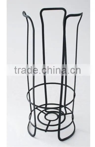 Freestanding Kitchen Use Metal Wire Tissue Paper Towel Holder Chrome photo-4