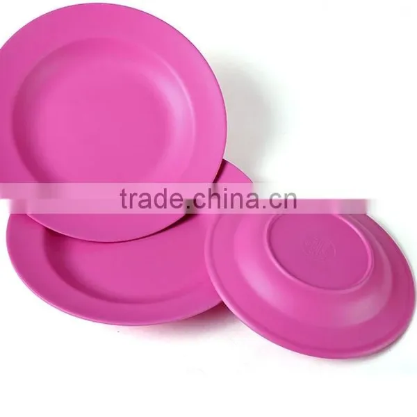 Factory Wholesale Biodegradable Bamboo Fiber Eco Plate photo-2