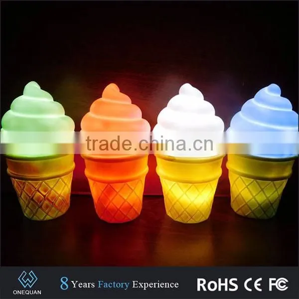 Hotsale Portable Interesting Ice Cream Shape Children LED Table Lamp photo-5