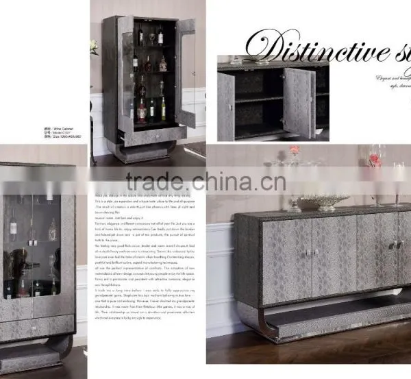 China Snake-skin and Wooden Comtemparary Kitchen Designs Kitchen Cabinet F107 photo-2