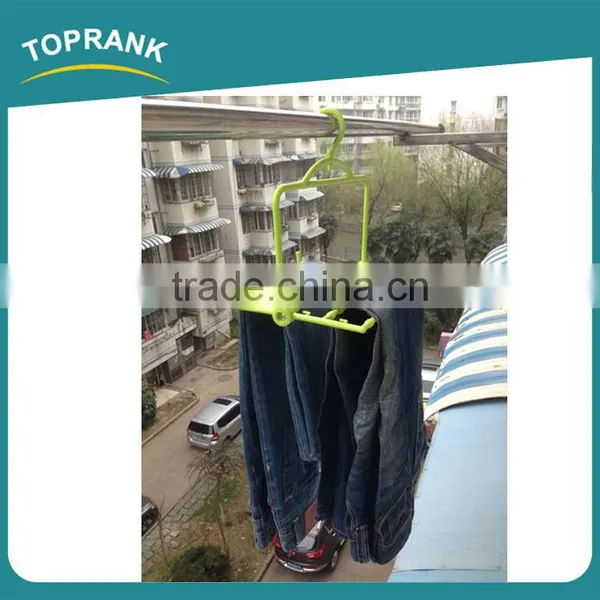 Cheap Hot Selling Four Layers Adjustable Plastic Foldable Trouser Hanger Plastic Pant Hanger photo-3