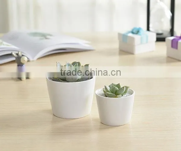 Indoor Mini Ceramic Decor White Plant Pot photo-2