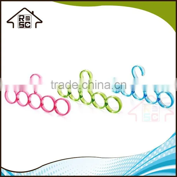 NBRSC Multi-function Plastic Scarf Hanger 5 Holes Scarf Hangers Towel Hanging Closet Organiser photo-4