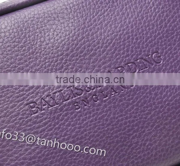 Hot Sell Fashion Ladies Beautyful Genuine Leather Make up Bag With Zipper photo-4