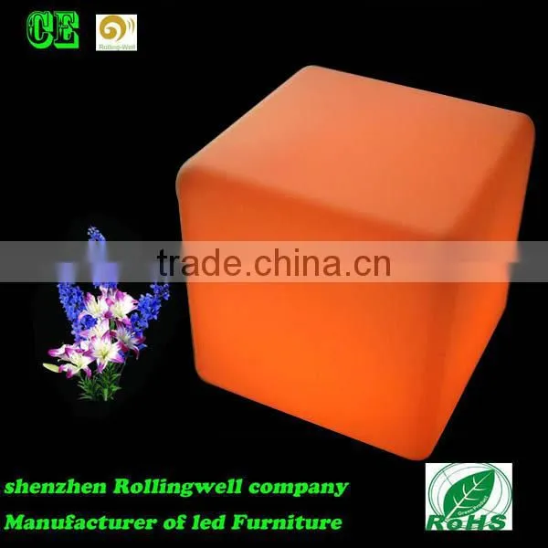Hot Sale Color Changing Rechargeable BBattery LED Cube Illuminated LED Light Cube Lamp photo-6