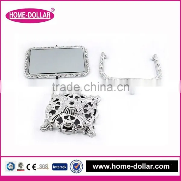 Makeup Square Shaped Magnifying Mirror/single-sided Lighted Mirror/fancy Morrir in Silver/office Desk Makeup Mirror photo-3