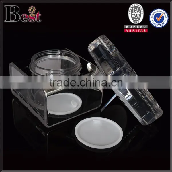 50g Square Double Wall Plastic Empty Cream Jars High Grade Cream Jar photo-2