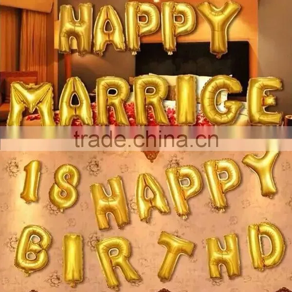 16 Inch Helium Inflatable Foil Balloons Party Decoration Gold Foil/aluminum Balloon photo-2